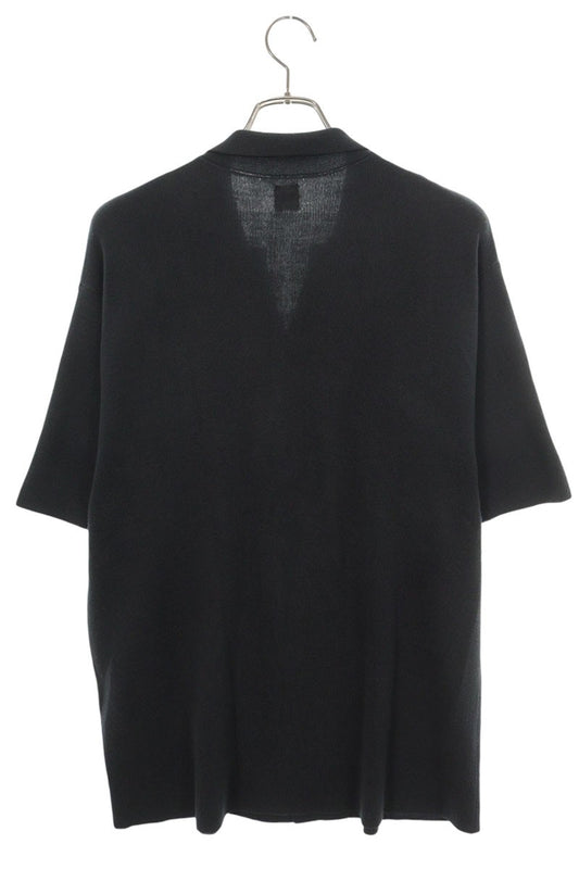 Ron Herman Silk Open Collar Short Sleeve Shirt Black Size L