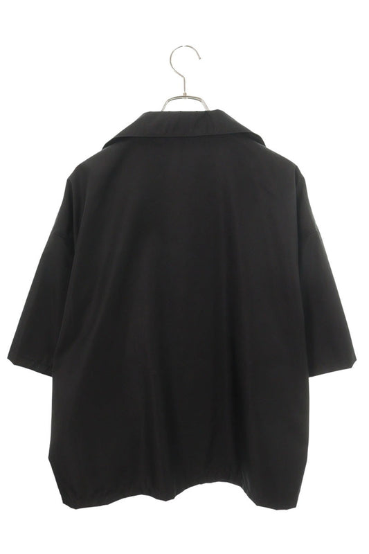 PRADA Triangle Logo Nylon Short Sleeve Shirt Black Size XL