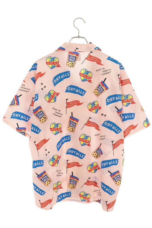 HUMAN MADE All-Over Pattern Cotton Short Shirt Pink Size XXL
