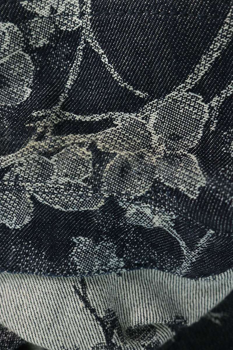 LOUISVUITTON Flower Jacquard SS Shirt Indigo Size L