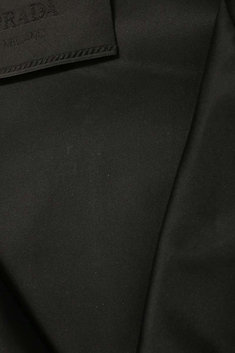 PRADA Triangle Logo Plate Nylon Shirt Black Size L