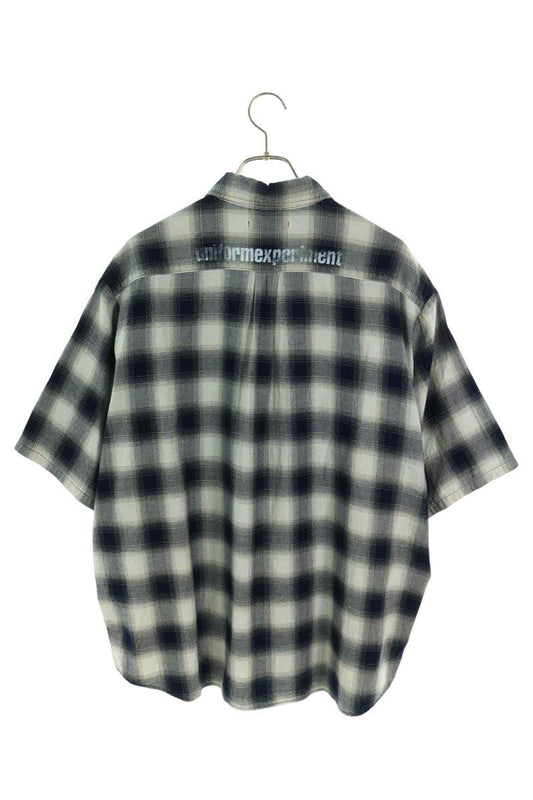 uniform experiment Indigo Ombre Check Sleeve Shirt Size 2