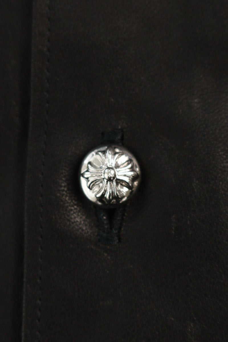 Chrome Hearts x COMME des GARCONS Leather Cross Ball Shirt Black Size M