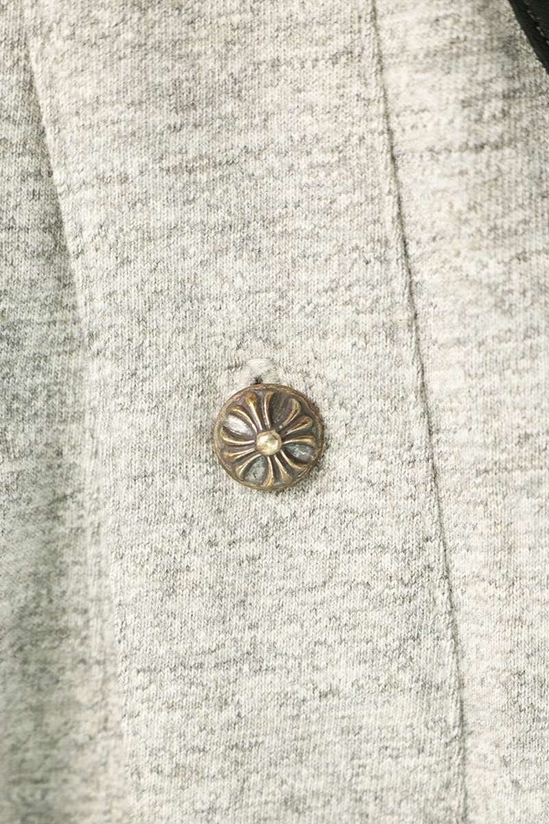 Chrome Hearts Leather Patch Cross Button Shirt Size L
