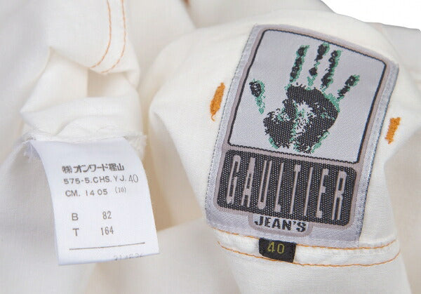 GAULTIER JEAN'S Cotton Linen Pocket Shirt White Size 40