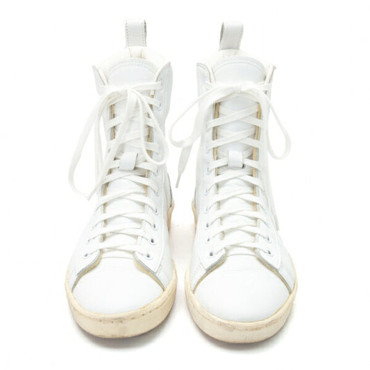 Y's for men White Leather Hi-Top Sneakers Size 24cm