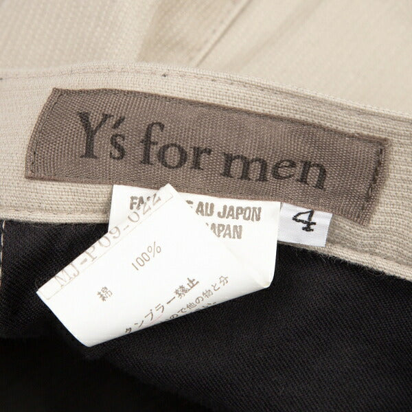 Y's for men Cotton Corduroy Inside Out Pants Beige Size 4