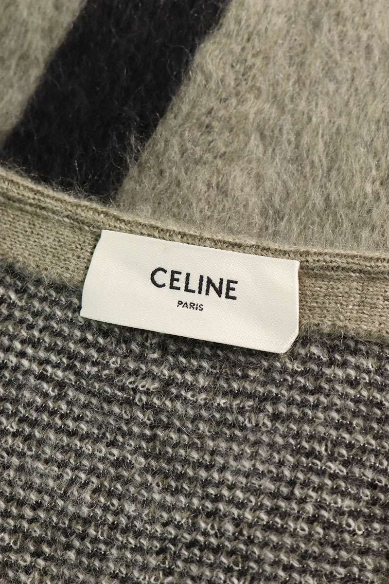 CELINE 24AW Brushed Mohair Knit Cardigan Multi Size M
