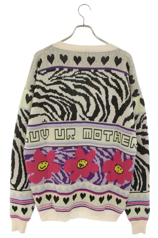 COOL TM Multi-Pattern Wool Blend Cardigan Multi Size S