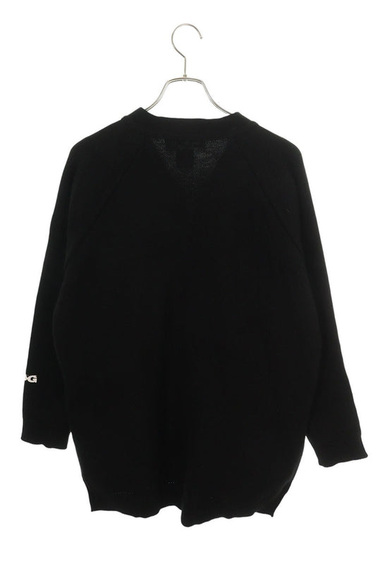 CDG Acrylic Knit Cardigan Black Size XXL
