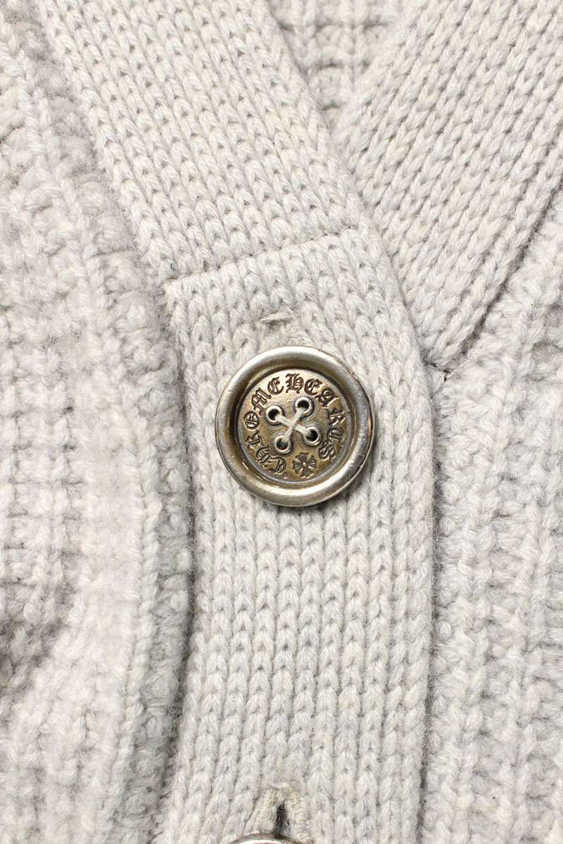 Chrome Hearts HIT & RUN CARDIGAN Cross Patch Cashmere Size S
