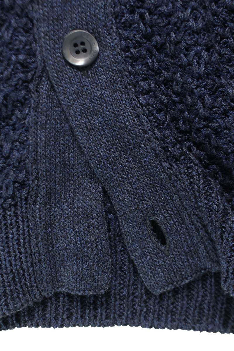 Cruciani Cotton Silk Linen Blend Cardigan Blue Size L