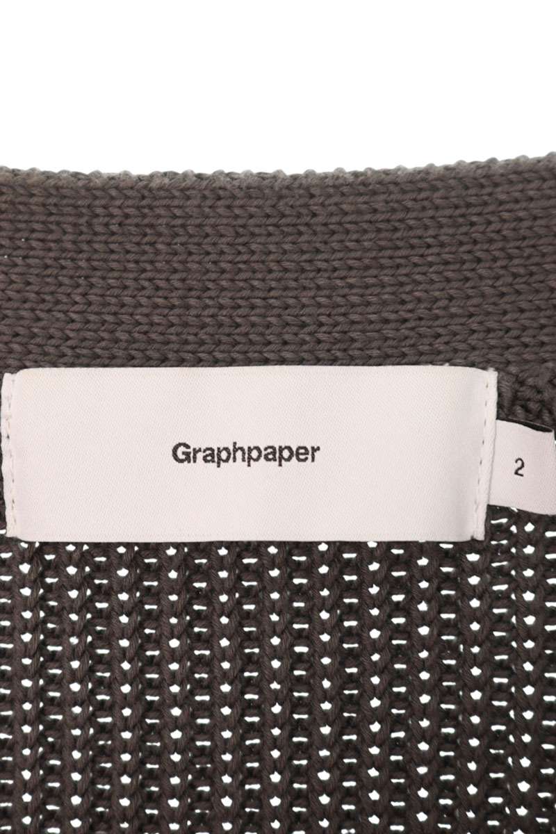 Graphpaper Cotton Cardigan Gray Size M