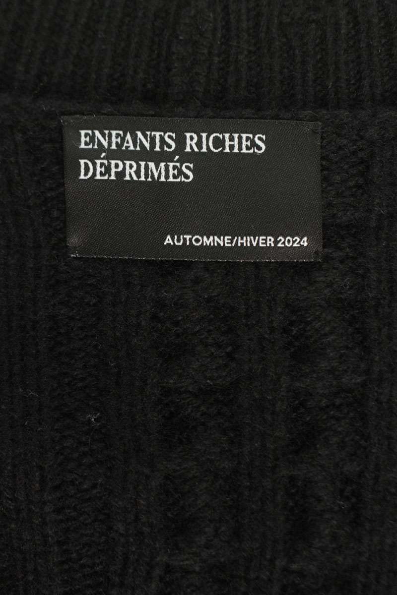 ENFANTS RICHES DEPRIMES Black Distressed Cashmere Size XXL