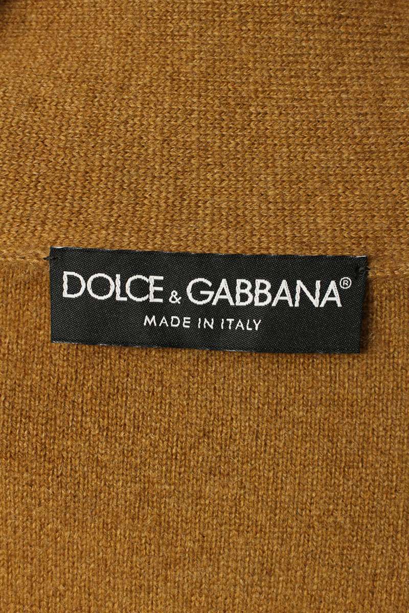 DOLCE & GABBANA Brown Shawl Collar Cashmere Size XXL