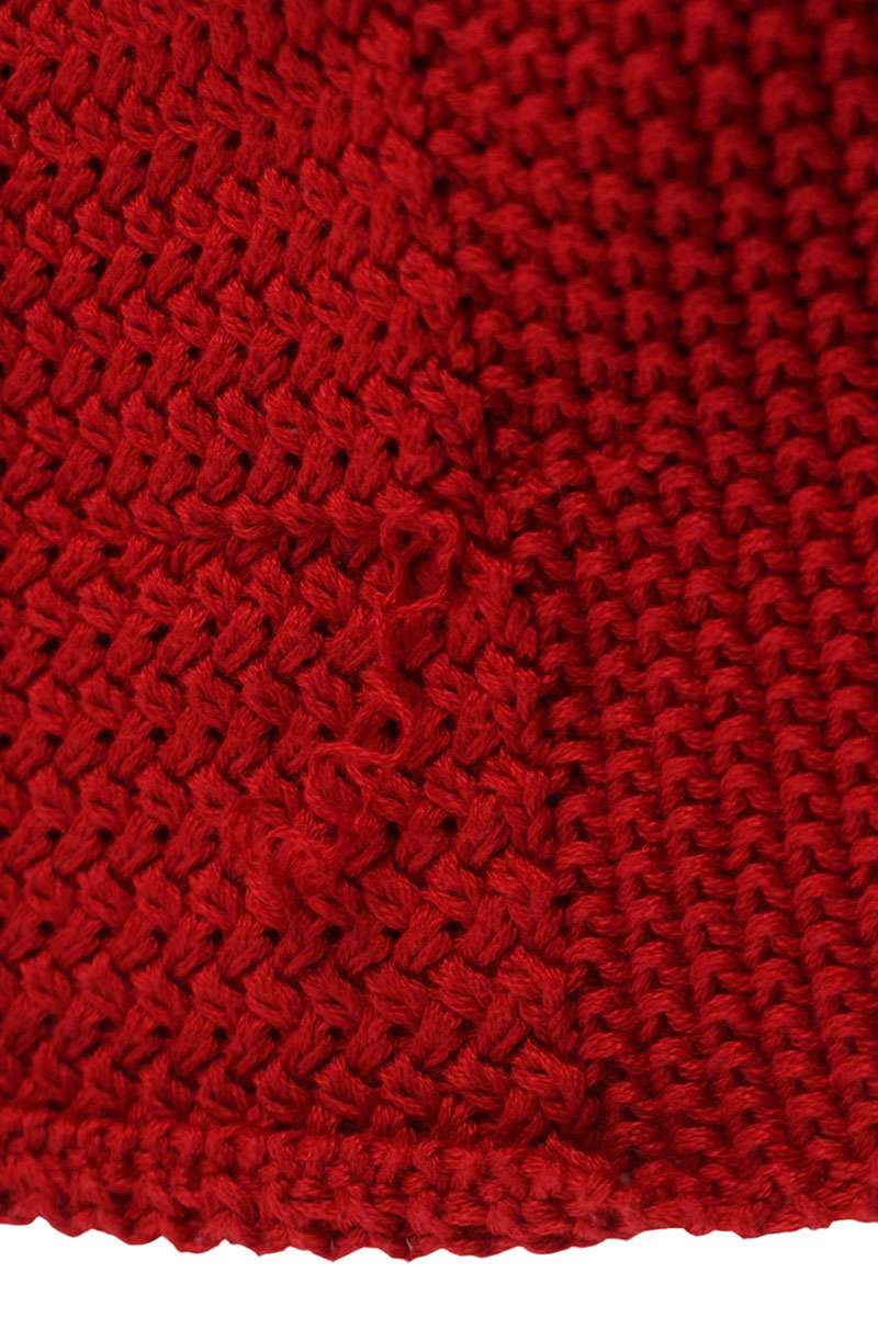 ETRO Red Cotton Knit Silk Lined Cardigan Size 3XL