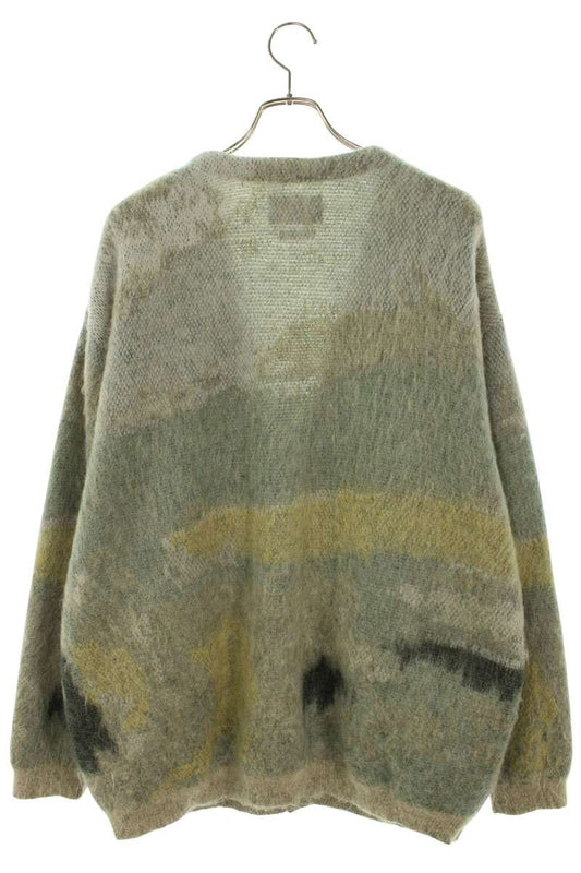 YOKE 23AW Wool Cardigan Green x Beige Size 2