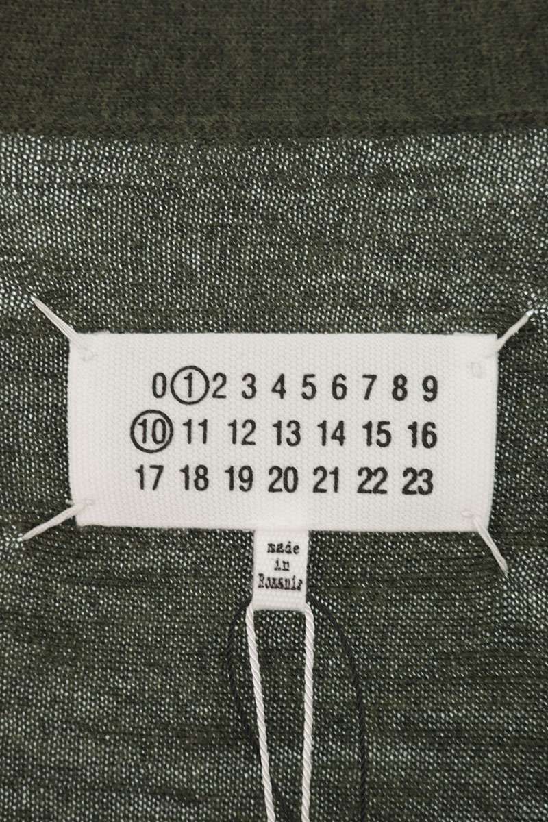 Maison Margiela Wool Blend V-Neck Cardigan Green Size L