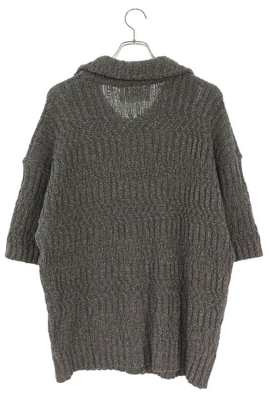 roberto collina Cotton Knit S/S Cardigan Gray Size XL