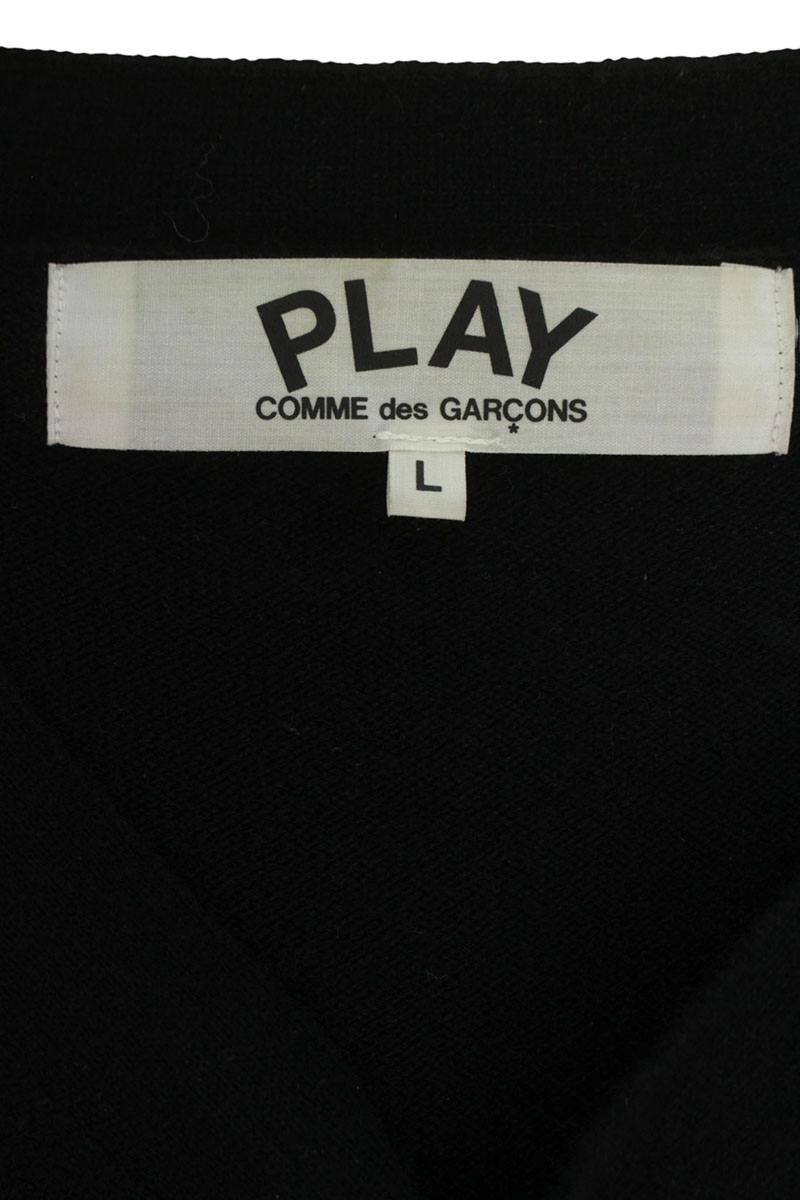 PLAY COMME des GARCONS Heart Patch Wool Cardigan Size L