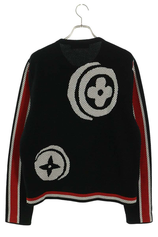 LOUISVUITTON Monogram Giant Knit Cardigan Black Size M