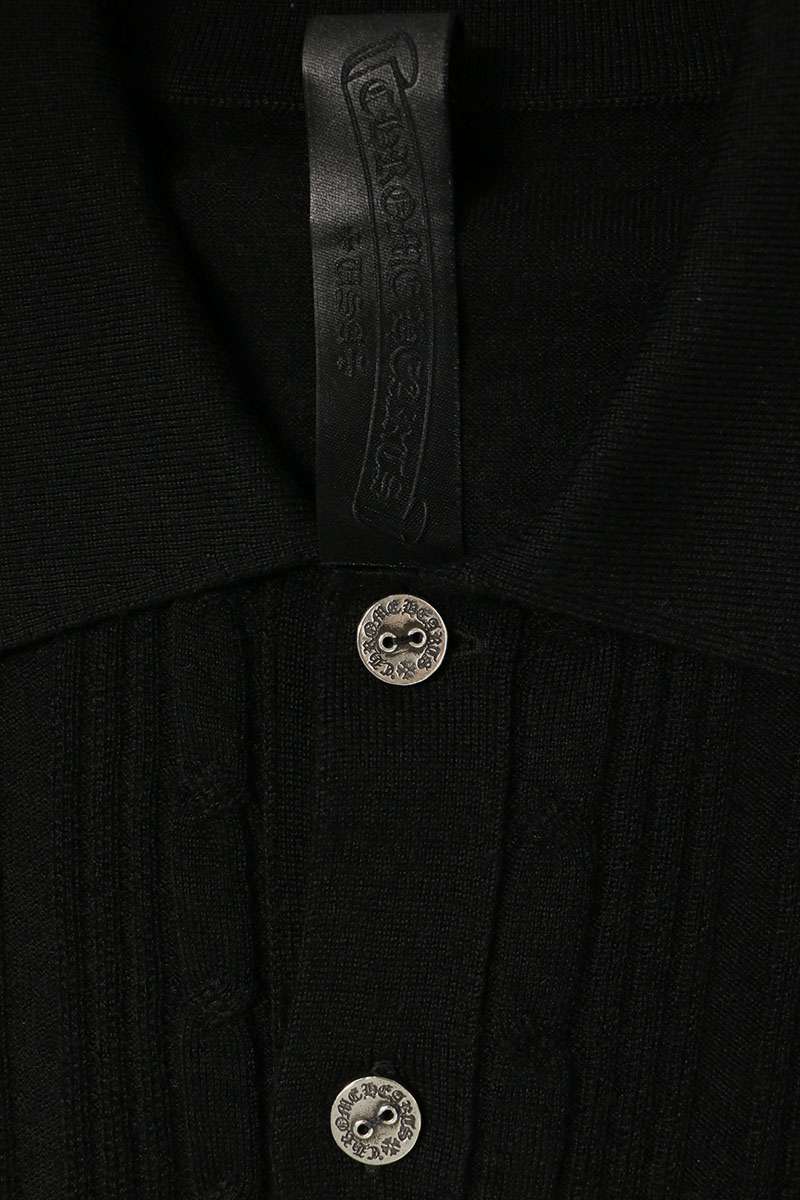 Chrome Hearts Switchblade Leather Patch Cardigan Size M