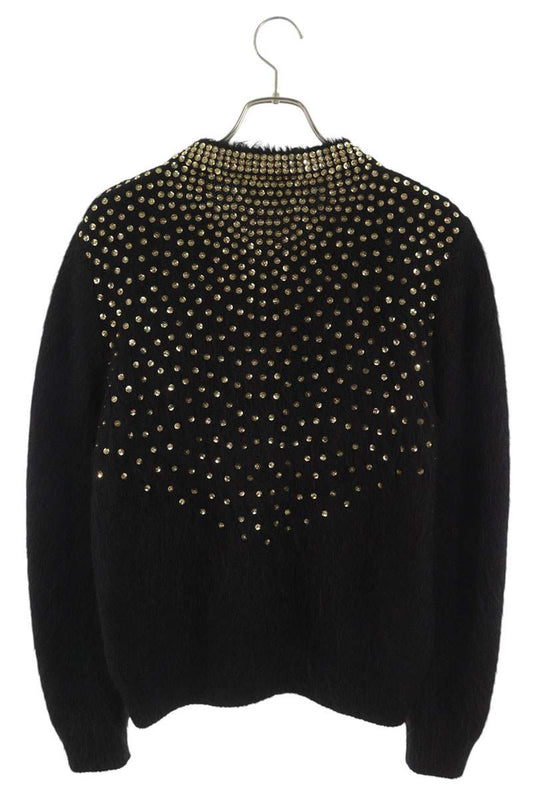 CELINE Black Sequin Tiger Embroidered Cardigan Size M