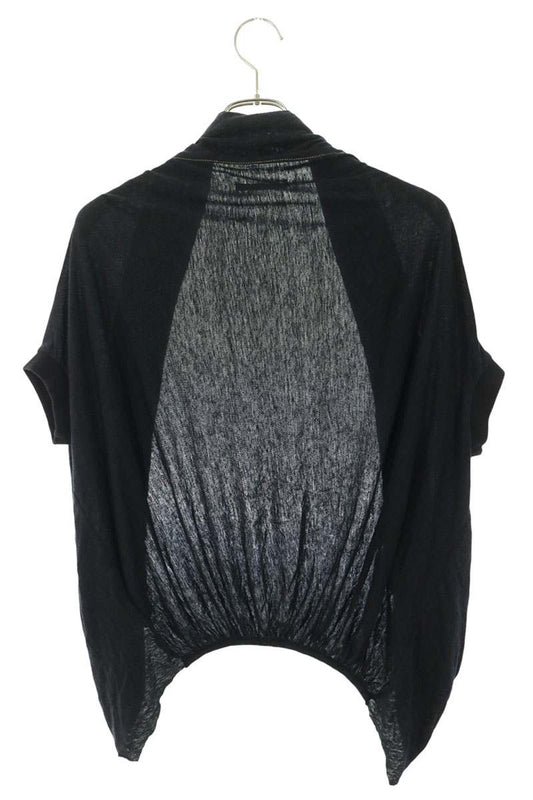 Y's Linen Blend Short Sleeve Cardigan Black Size 3