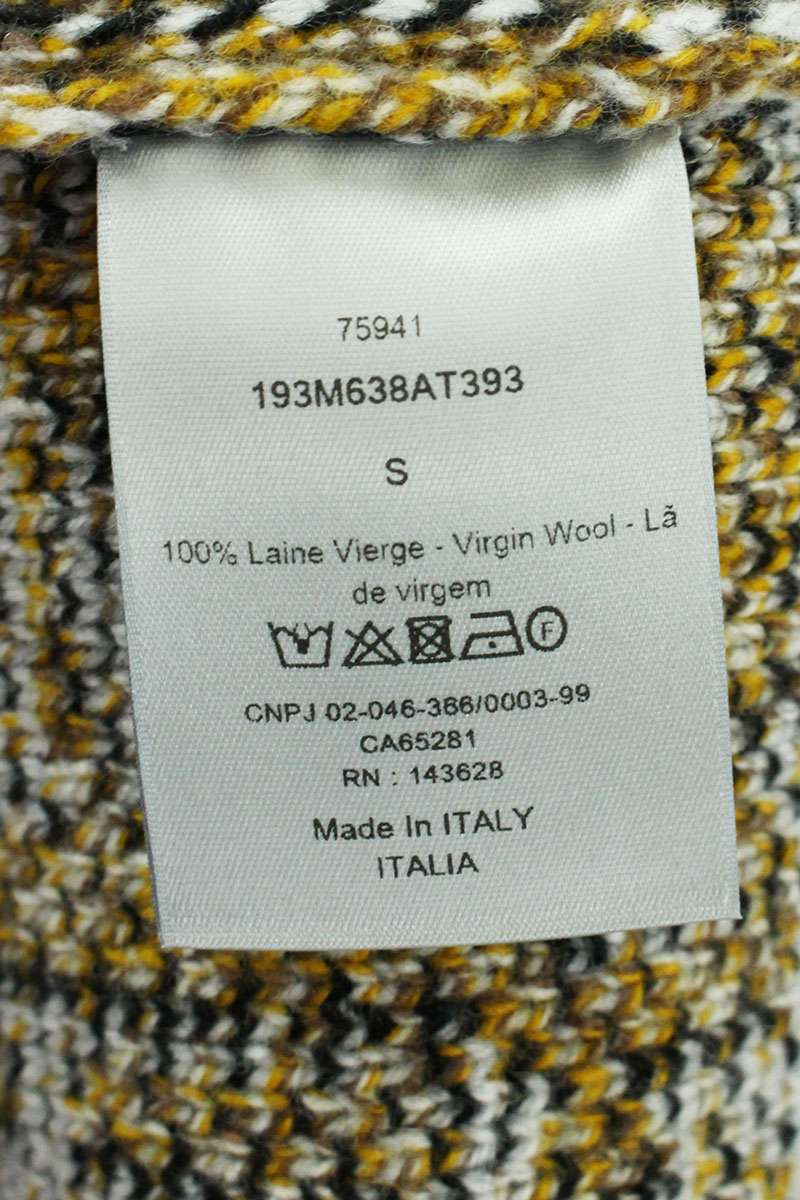 DIOR Oblique All-Over Pattern Crewneck Knit Gray Size S