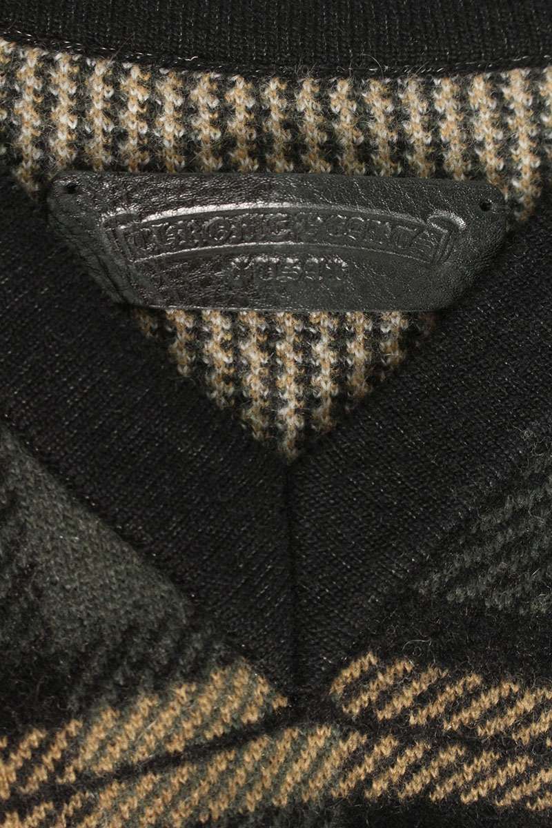 Chrome Hearts BIG CITY V-Neck Knit Sweater Multi Size M