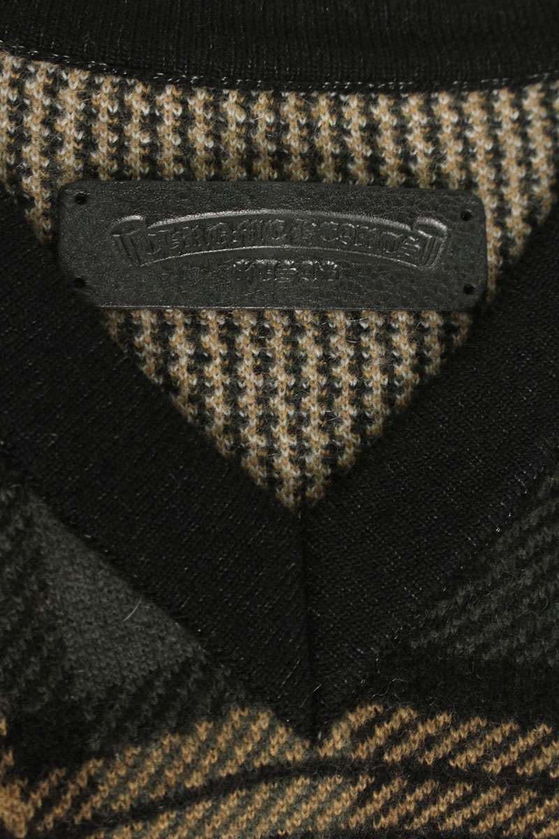 Chrome Hearts BIG CITY V-Neck Knit Sweater Size M