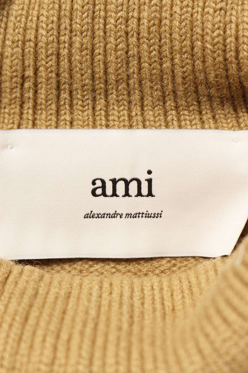 AMI 25AW Embroidered Knit Sweater Brown Size M