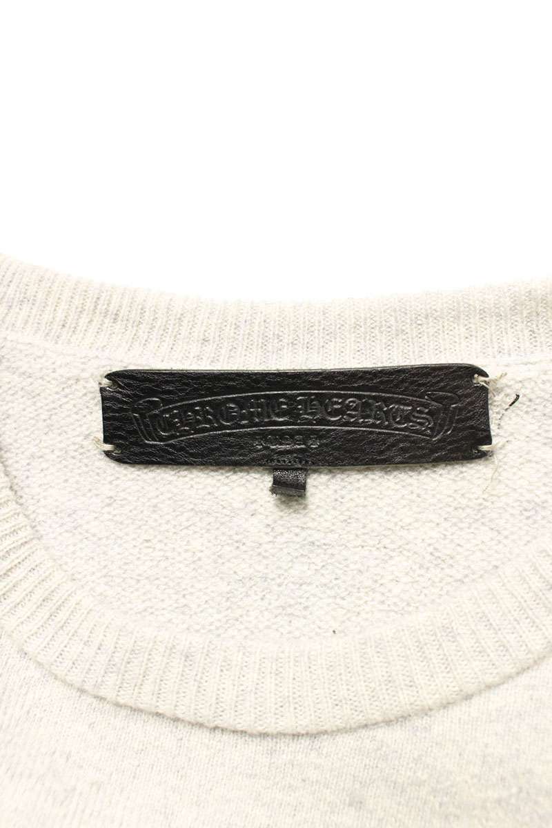 Chrome Hearts Logo Embroidered Knit Sweater Gray V2 Size M