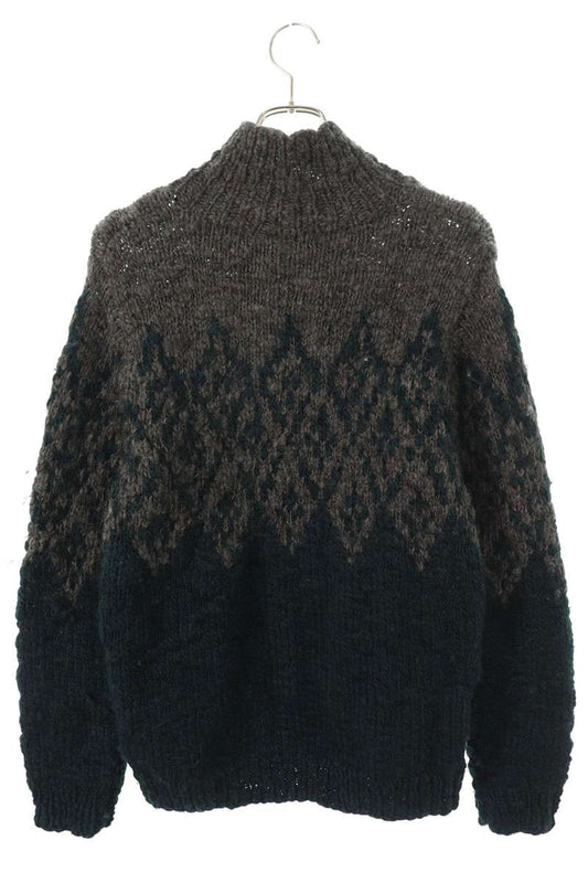 Moncler Zip Up Wool Knit Sweater Green Size L