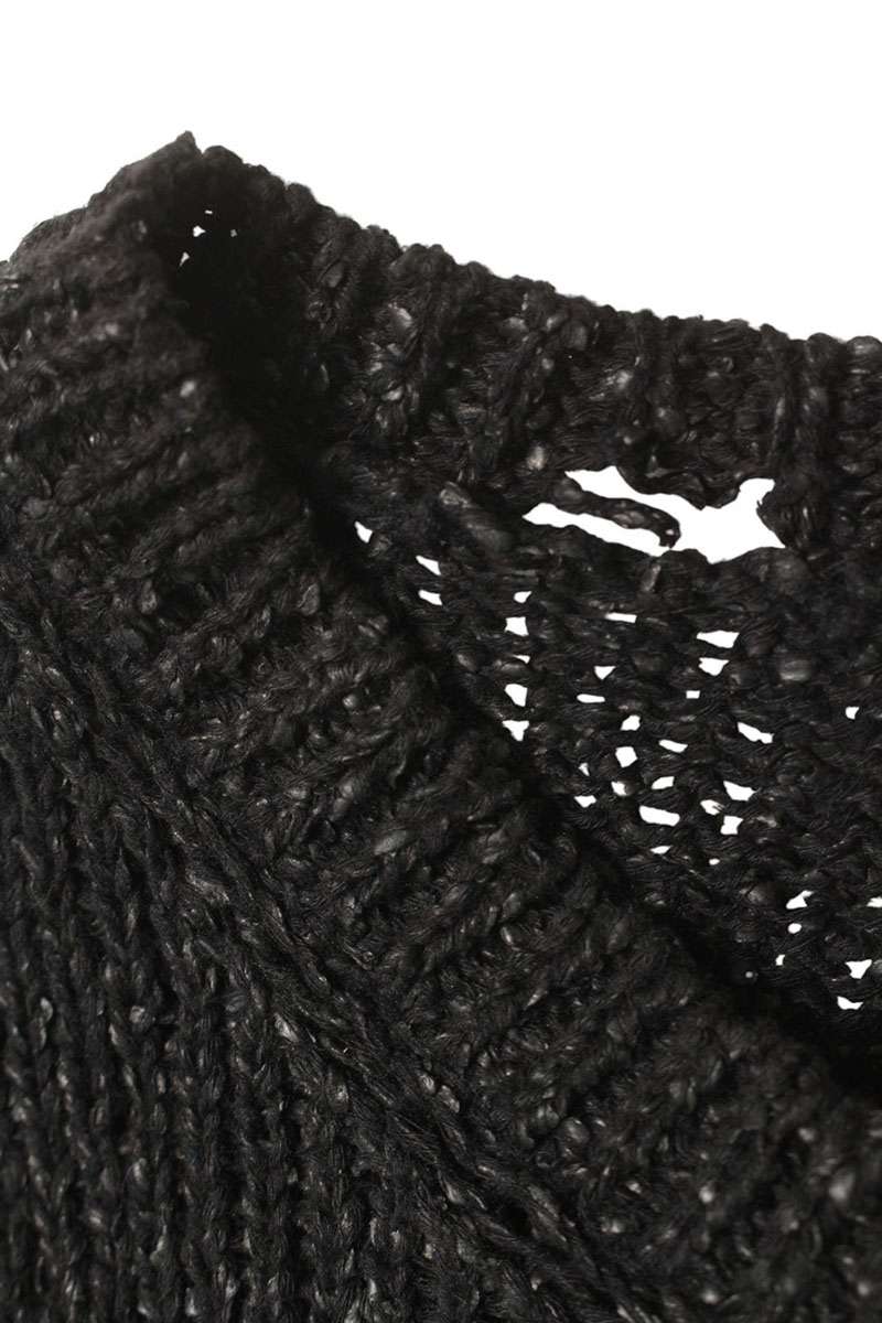 Omar Afridi 21SS Side Slit Knit Black Size M