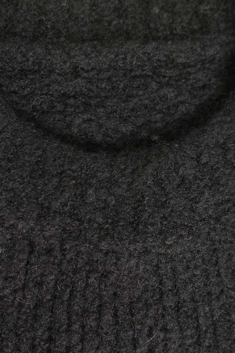 LOUISVUITTON 24SS Wool Blend Logo Crewneck Black Size S