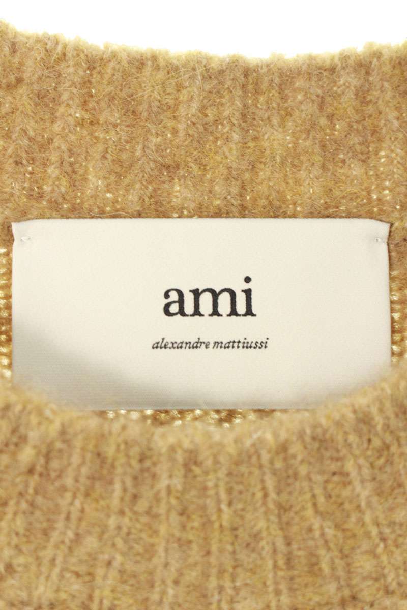 AMI Alexandre Mattiussi 25AW Logo Crewneck Knit Brown Size M
