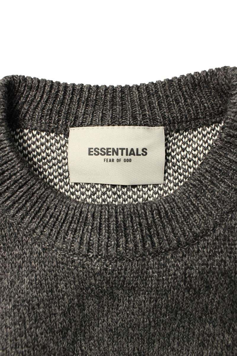 FOG ESSENTIALS Front Logo Knit Sweater Gray Size XS