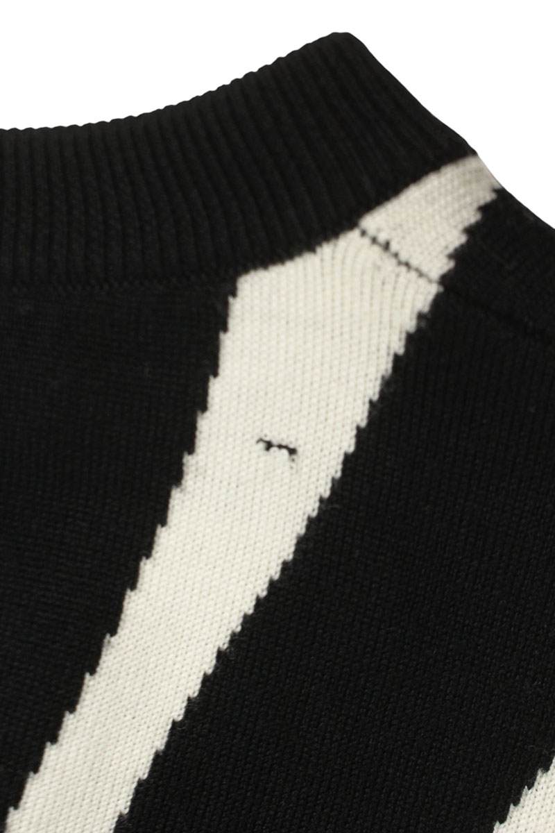 Louis Vuitton 24SS Wool Knit Sweater White x Black Size XXL