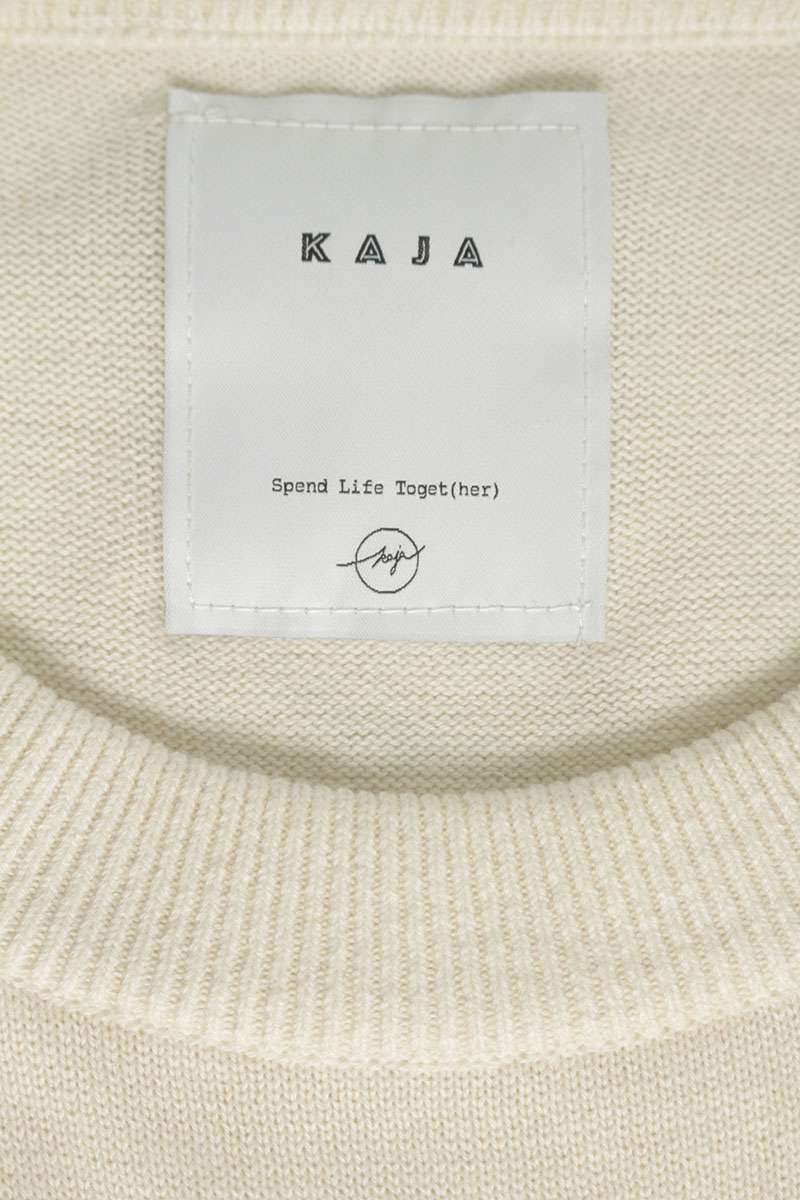 KAJA Off-White Cotton Cashmere Blend Knit Size L