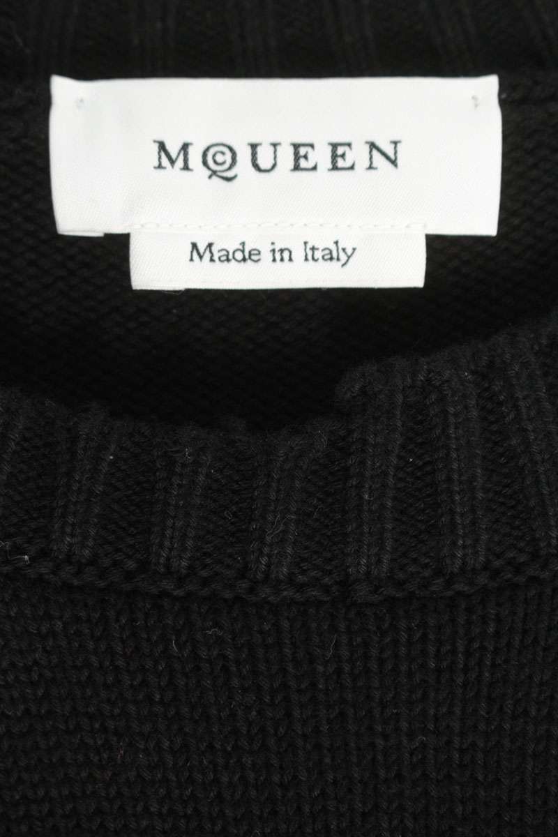 Alexander McQUEEN Skull Distressed Knit Black Size XL