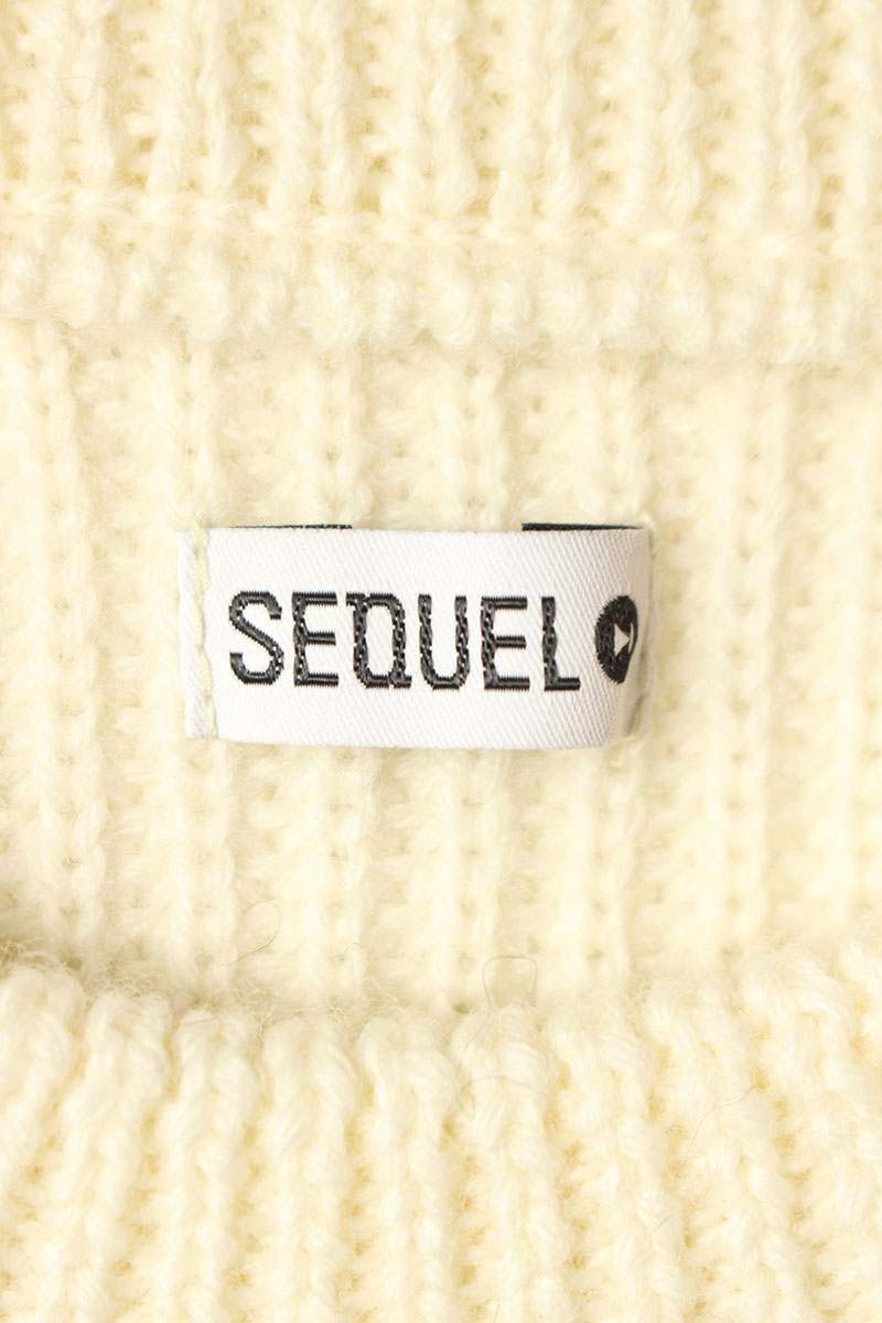 SEQUEL 24AW White Wool Low Gauge Knit Size M