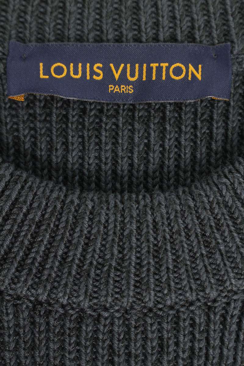 Louis Vuitton 18SS LV Logo Knit Sweater Gray Size XS