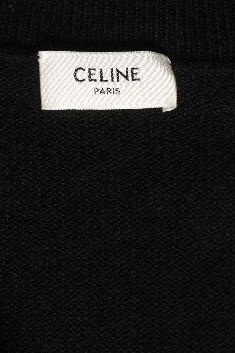 CELINE Black Cashmere Turtleneck Knit Size S