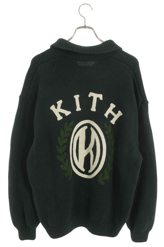 KITH 25AW Green Cotton Patch Nelson Rugby Knit Size M