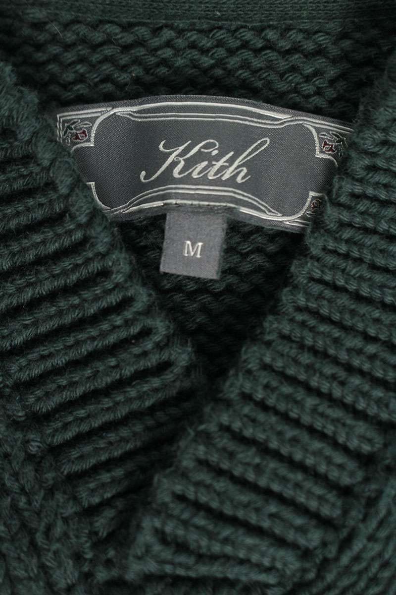 KITH 25AW Green Cotton Patch Nelson Rugby Knit Size M