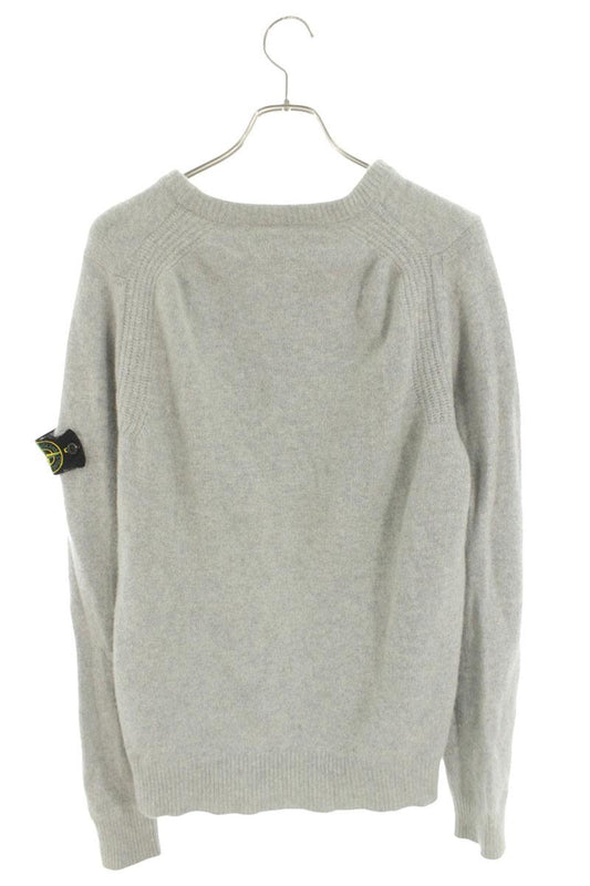 STONEISLAND Gray Wool Nylon Sleeve Patch Knit Size M