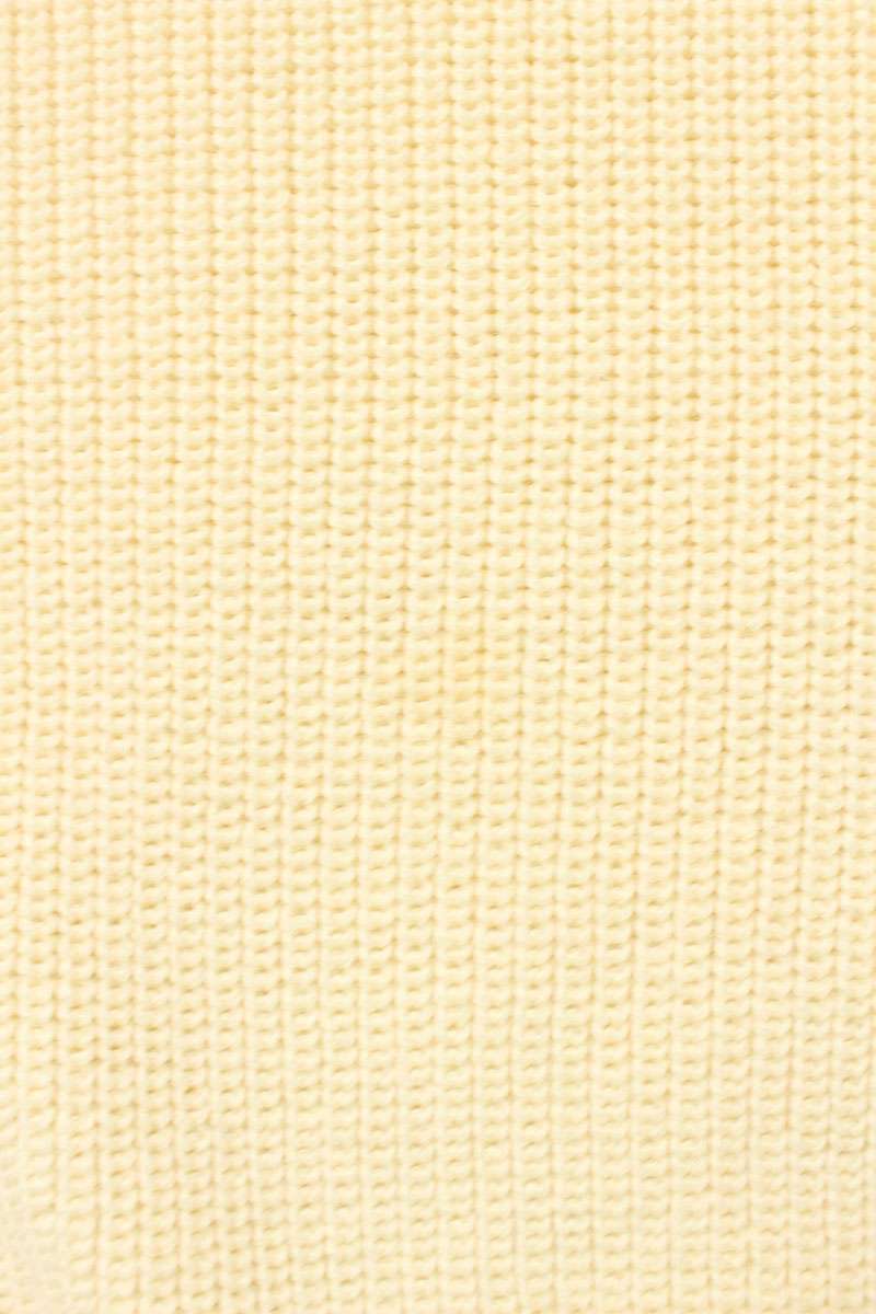 CELINE Triomphe Turtleneck Knit White Wool Size S