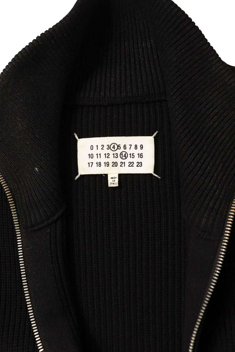 Maison Margiela Cotton Wool 7G Driver Knit Black Size XS