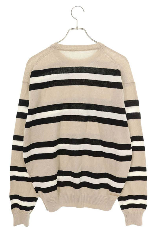 SOPHNET Striped Knit Beige Cotton Size M